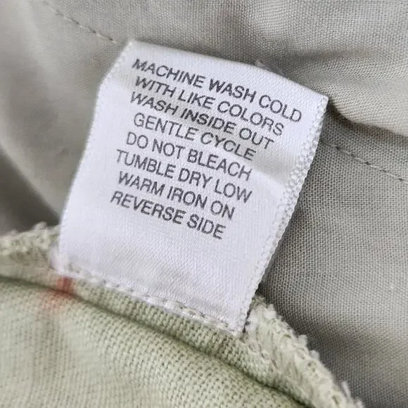 CJ Banks Sage Green Floral Embroidered Wide leg Capri/Ankle Pants Women's Size 4 - Picture 13 of 13